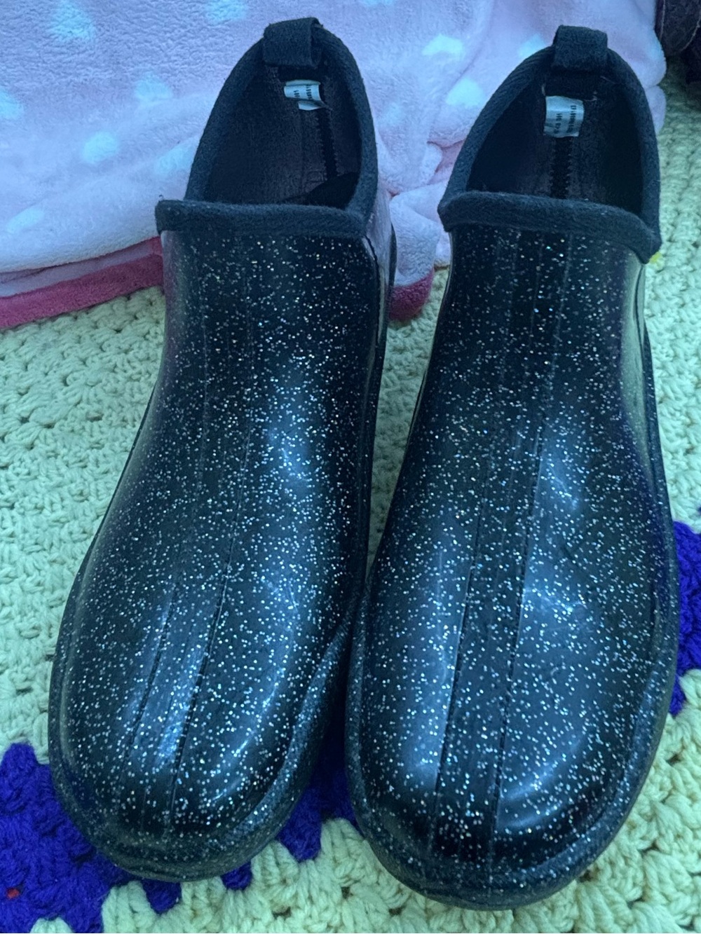Capelli glitter rain clog women size 11